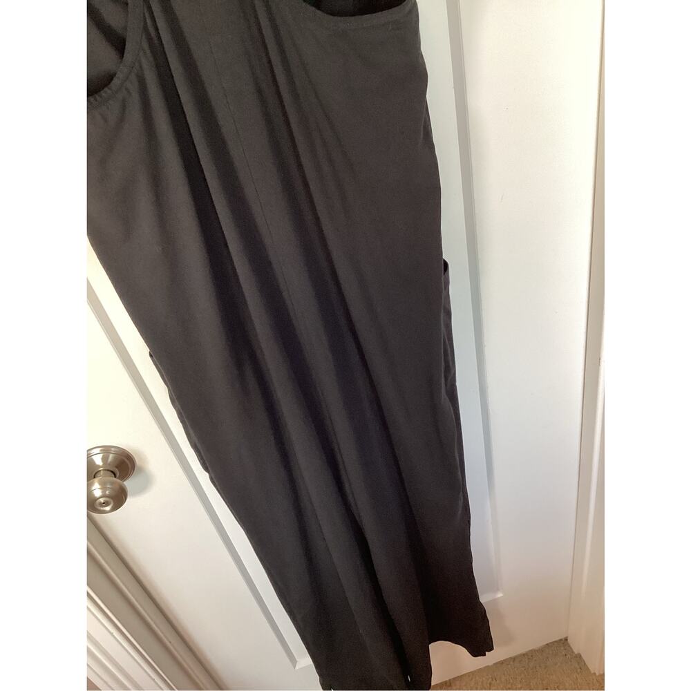 Pact Women's Organic Cotton Wide Leg Lounge Jumpsuit Black Size Medium - Picture 8 of 10